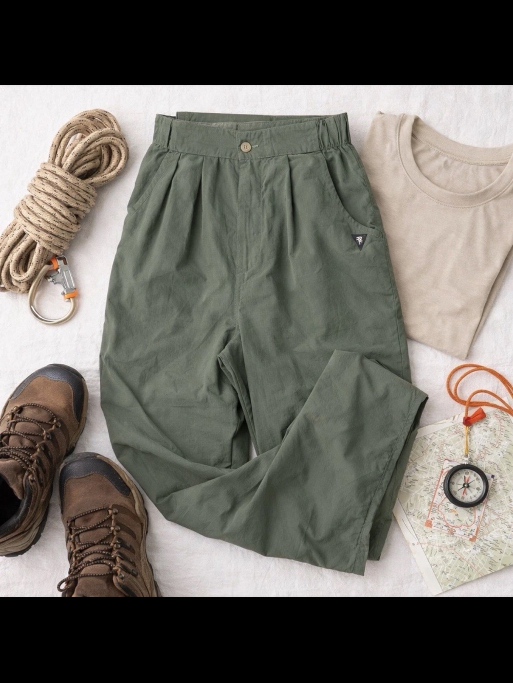 RailRiders USA Nylon Hiking Pants Womens M Olive Lightweight Outdoor Travel